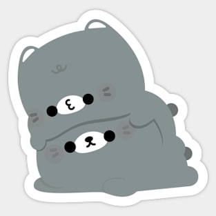 American Shorthair Cat Couple Sticker